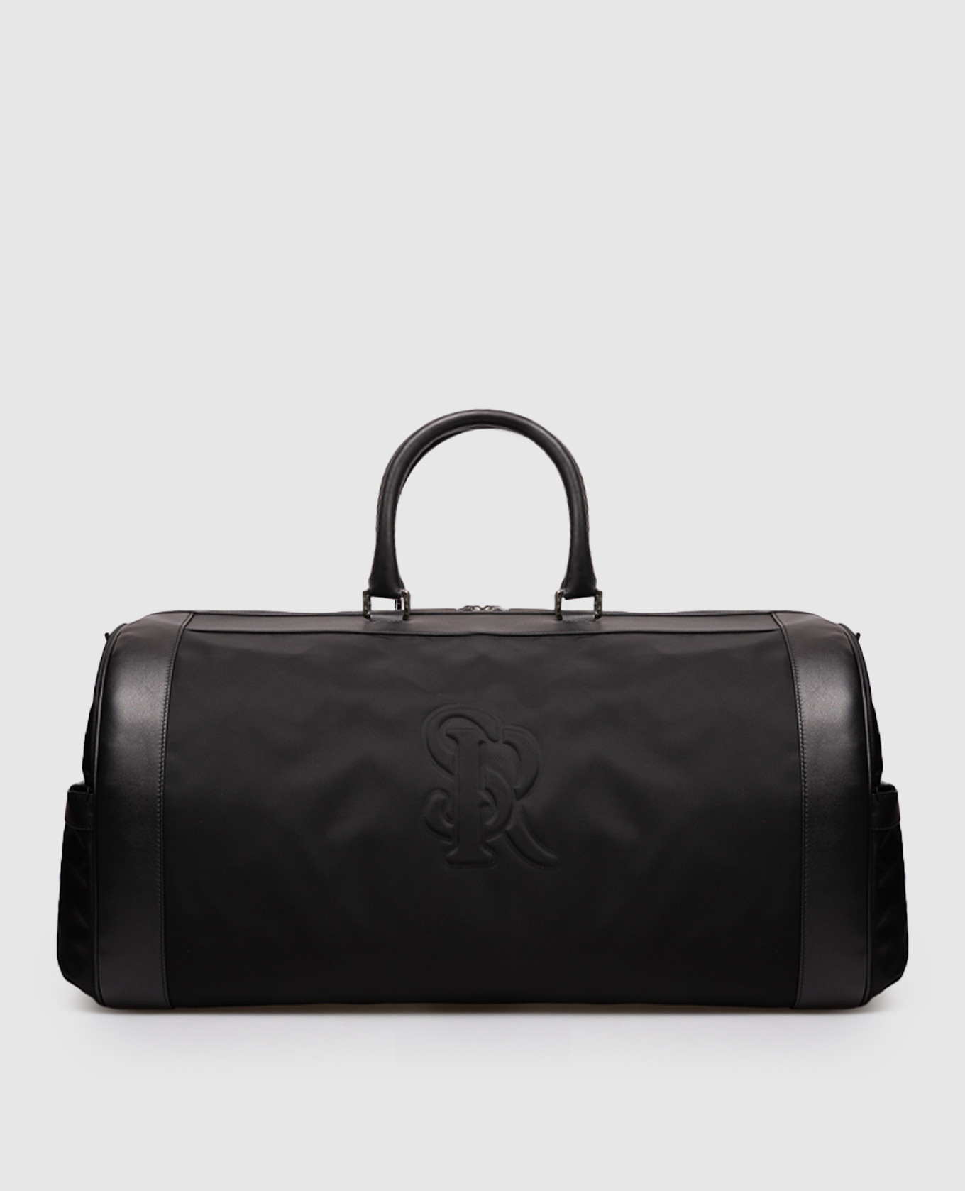 

Black combination travel bag with logo Stefano Ricci