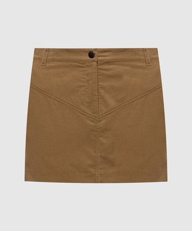Brown velvet skirt