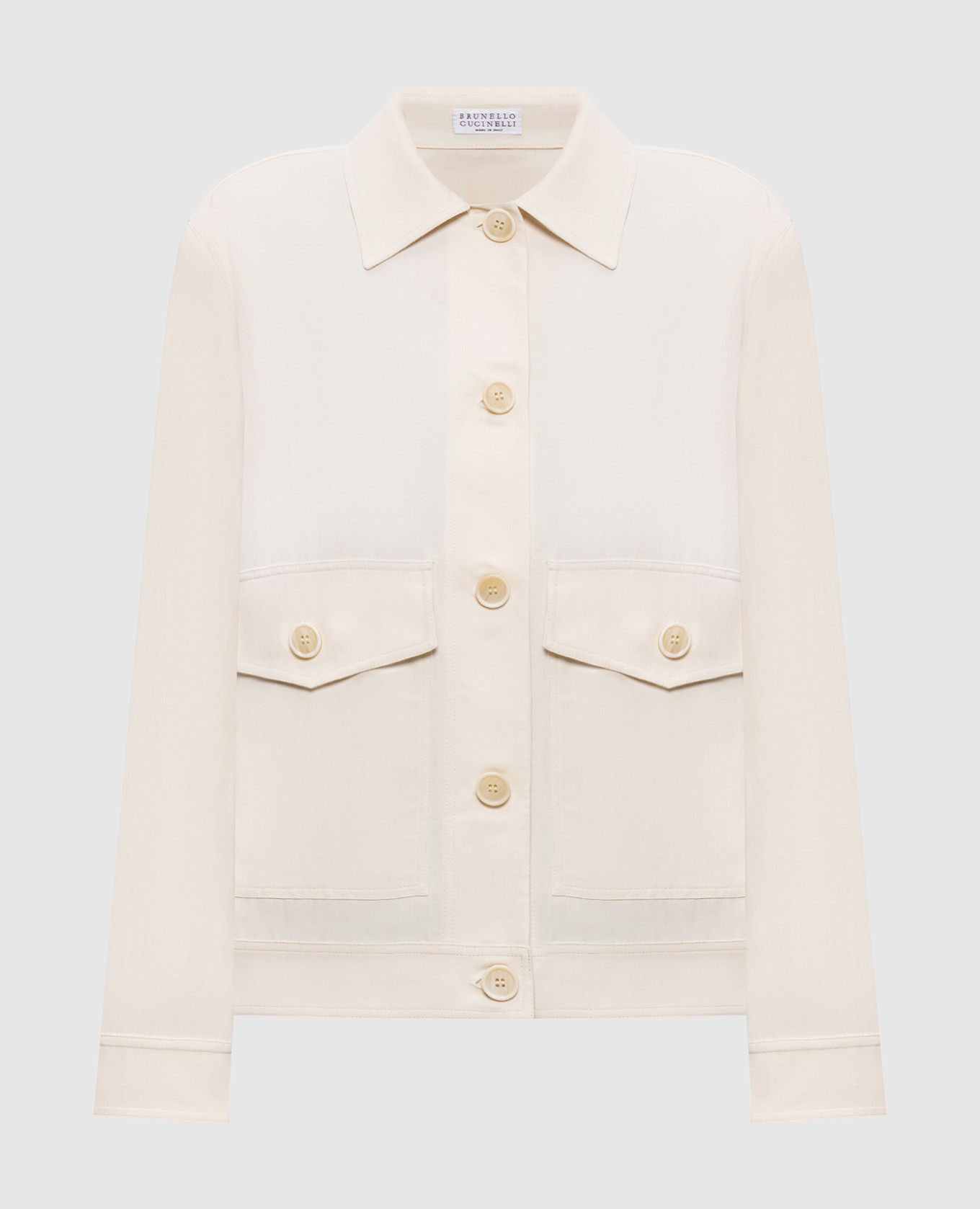 Beige jacket with linen