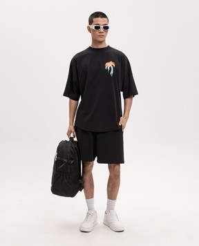Palm Angels Black T-shirt I Love PA PMAA10BS26JER003