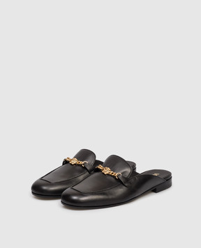 Versace Black Medusa leather mules 10234251A00138