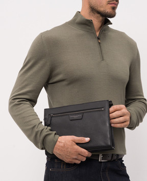 Gianni Chiarini Black leather clutch BSUB20638GRNCRV