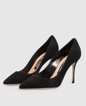 Sergio Rossi Govida black suede shoes A43843MCAZ01