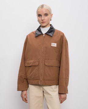 Max Mara Weekend Brown FRECCIA jacket with branded patch WKDFRECCIA