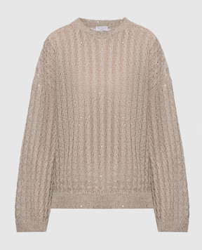 Brunello Cucinelli Beige linen jumper MCO559710