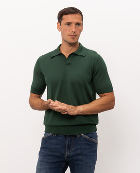 Dolce&Gabbana Green silk polo shirt GXZBUZJBSPK