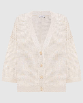 Peserico Ivory openwork cardigan A99032F129234R