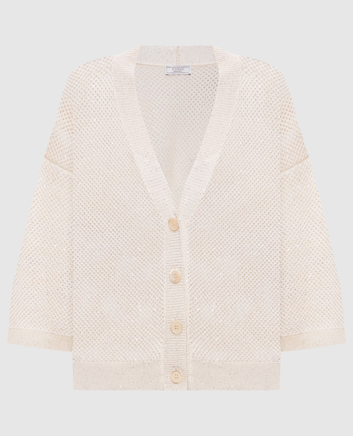 Ivory openwork cardigan