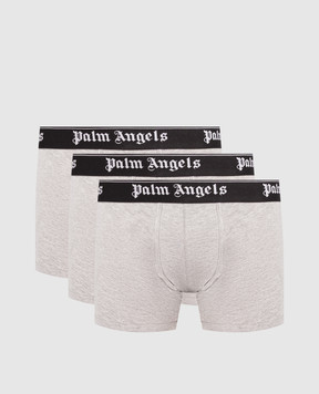 Palm Angels Set of grey trunks with logo PLA1UMWTR04TR