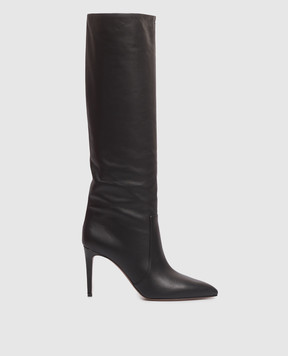 Paris Texas Black Leather Stiletto Boots PX757XVT0C