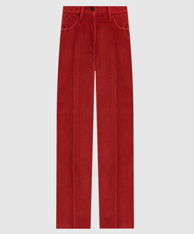 Aoki red corduroy pants