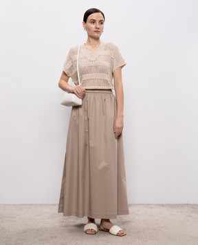 Peserico Beige top with sequins S99122F0509110