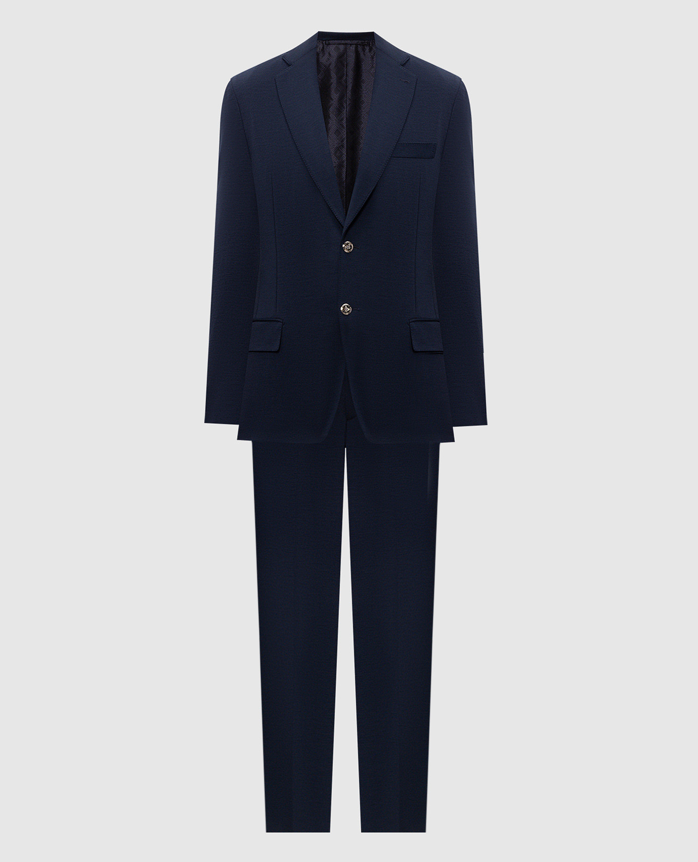 Blue wool suit