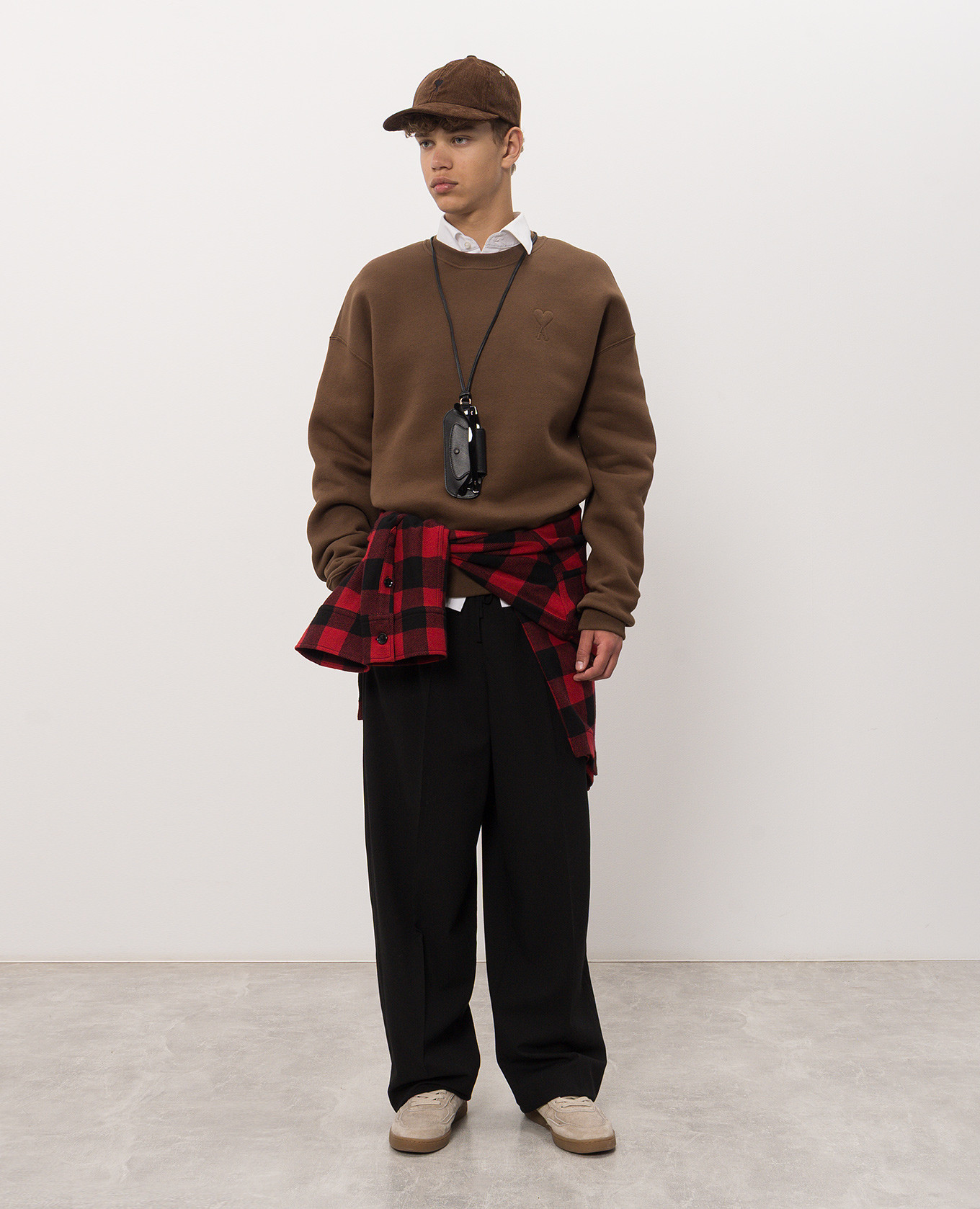 Brown insulated sweatshirt Ami Paris 2