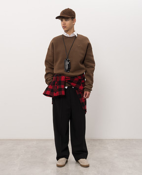 Ami Paris Brown insulated sweatshirt USW755749