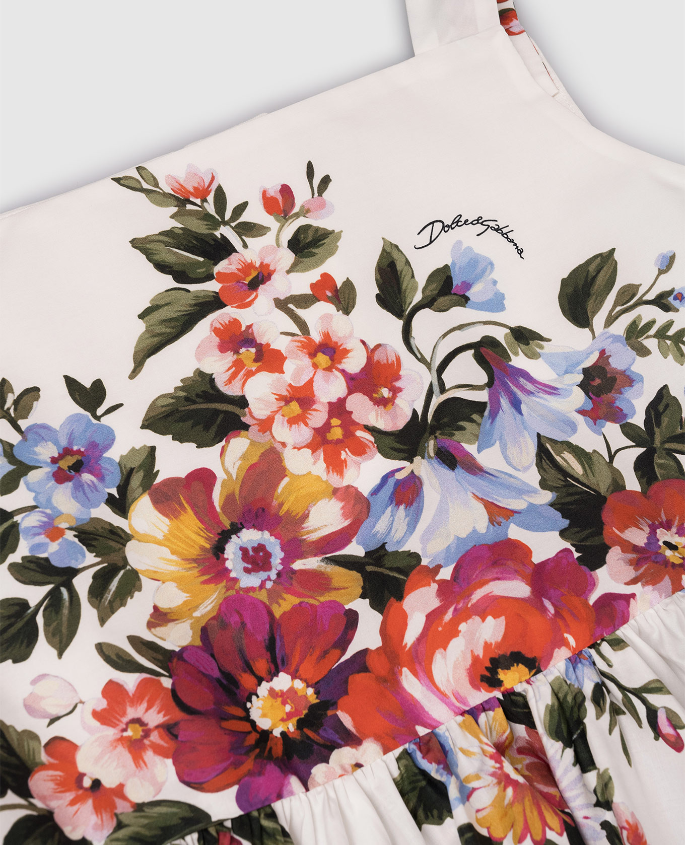 

Children's white dress with floral print Dolce&Gabbana