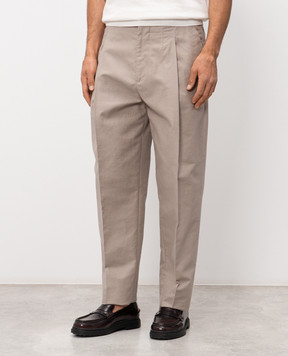 Brunello Cucinelli Gray linen pants MH262F1130