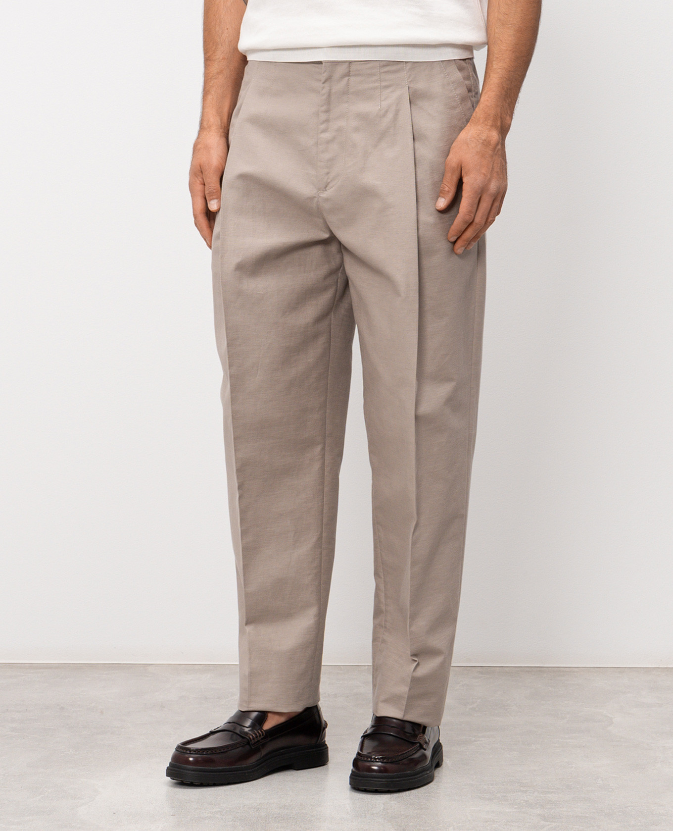 

Gray linen pants Brunello Cucinelli, Grey