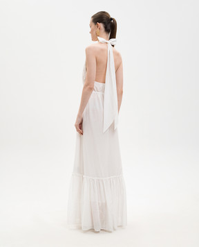Jacob Lee White silk dress with open back WSD0069SS26NW