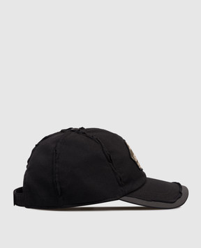 Dolce&Gabbana Black cap with branded patch GH939ZGK097