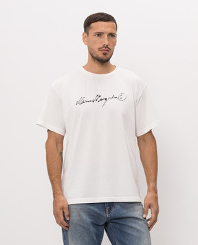 Maison Margiela MM6 White T-shirt with contrast logo SH0GC0077M20258