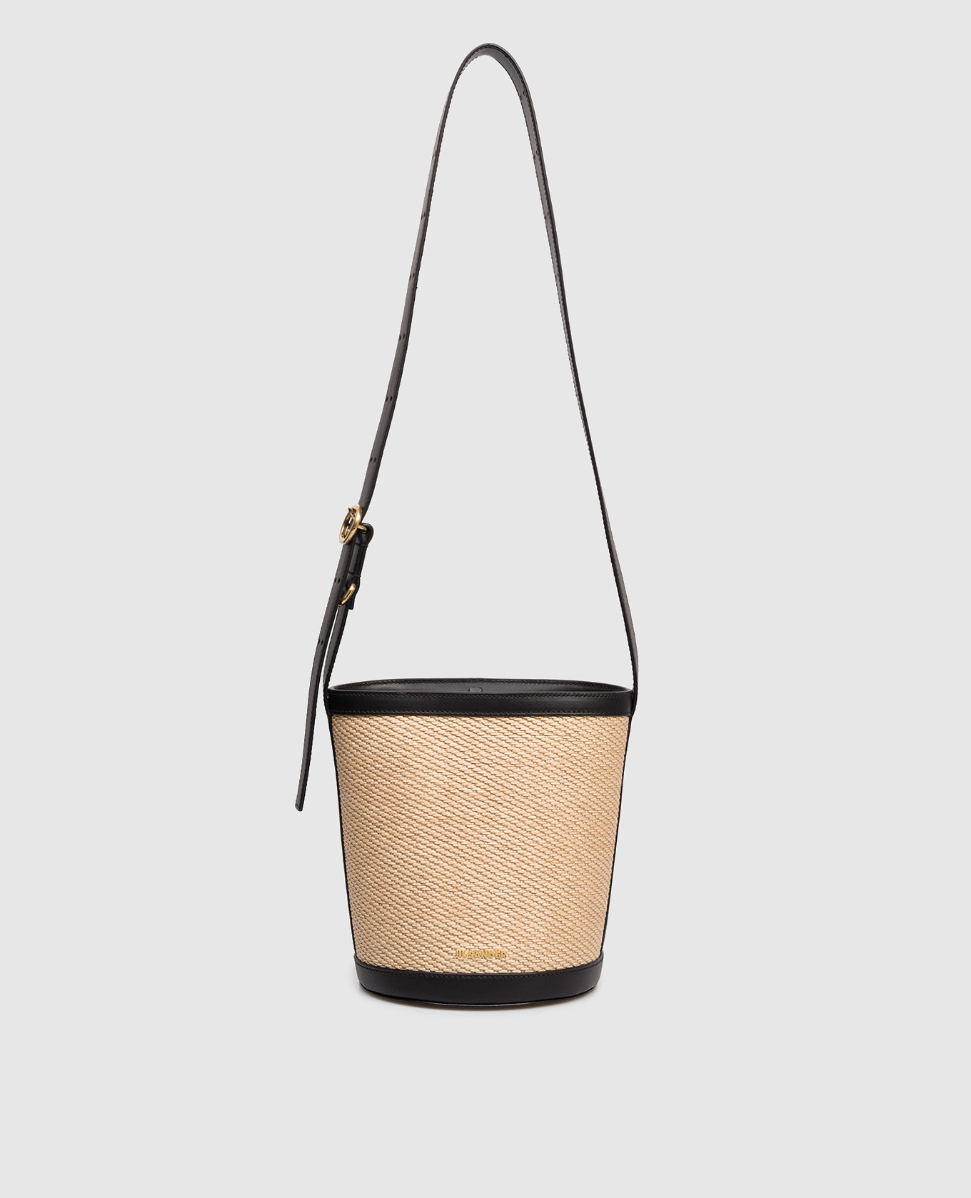 

Beige woven bucket bag Cannolo Jil Sander