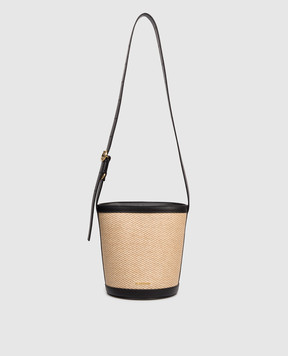 Jil Sander Beige woven bucket bag Cannolo J07ZH0059P8930