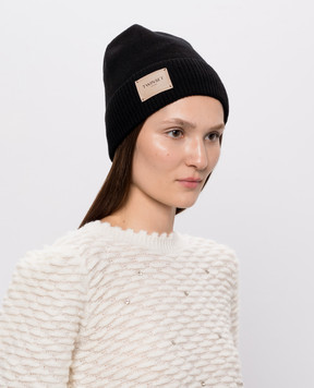 Twinset Black hat with wool 262TO5581