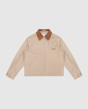 Maison Margiela MM6 Children's beige jacket with emblem M60930MM07D