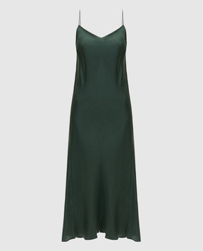 Asceno Green Lille silk dress D119F03C509