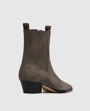 Aeyde Agata grey suede chelsea boots AB0604003052226