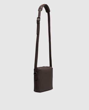 Stefano Ricci Brown leather bag with emblem ND155GTUVD