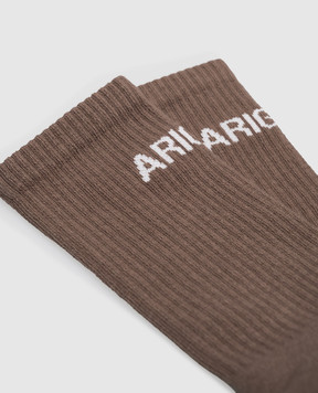 Axel Arigato Brown socks with logo pattern X2661012