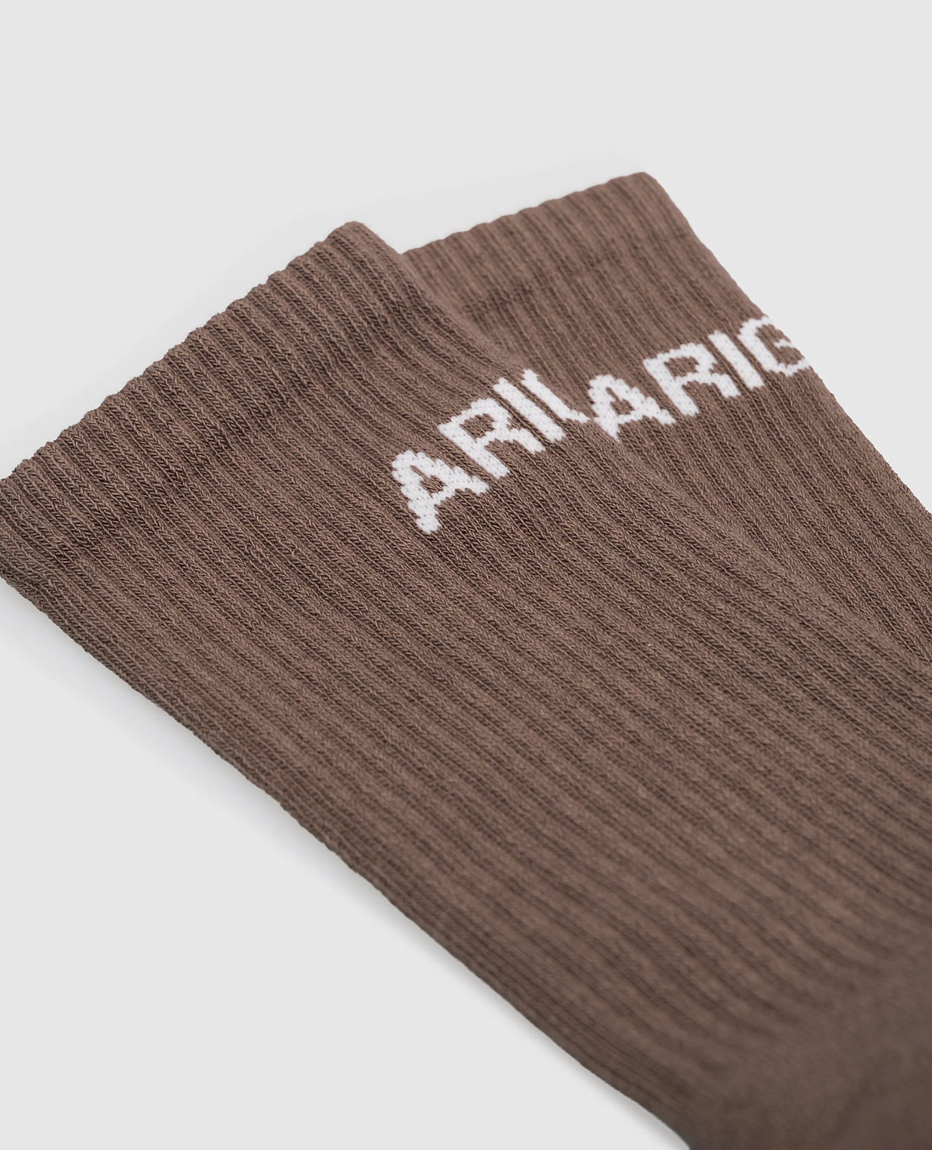 Brown socks with logo pattern Axel Arigato 2