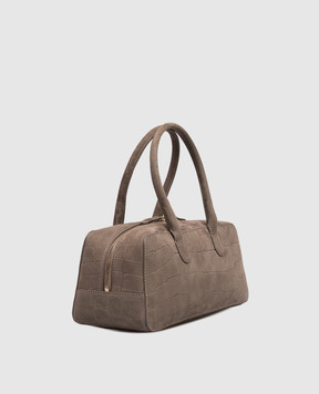 Loulou de Saison MAWI brown nubuck baguette bag MAWI