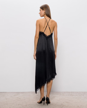 Solotre Black dress with lace M1AC0054