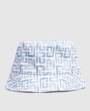 Balmain Children's white panama with PB Labyrinth pattern BY0P57Z3777