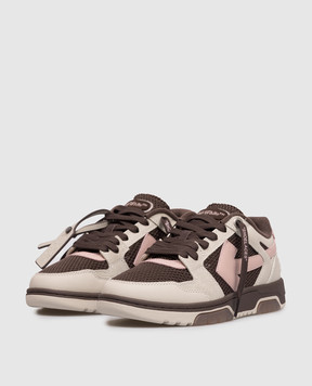 Off-White Brown Slim Out Of Office combo sneakers OWIA276S26LEA001