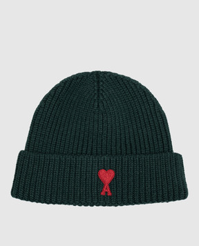 Ami Paris Children's green wool hat KBO011018