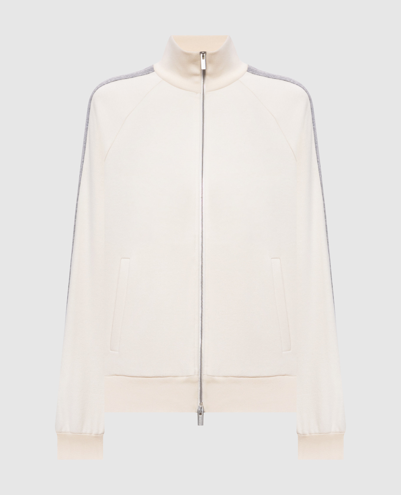 Ivory striped track jacket