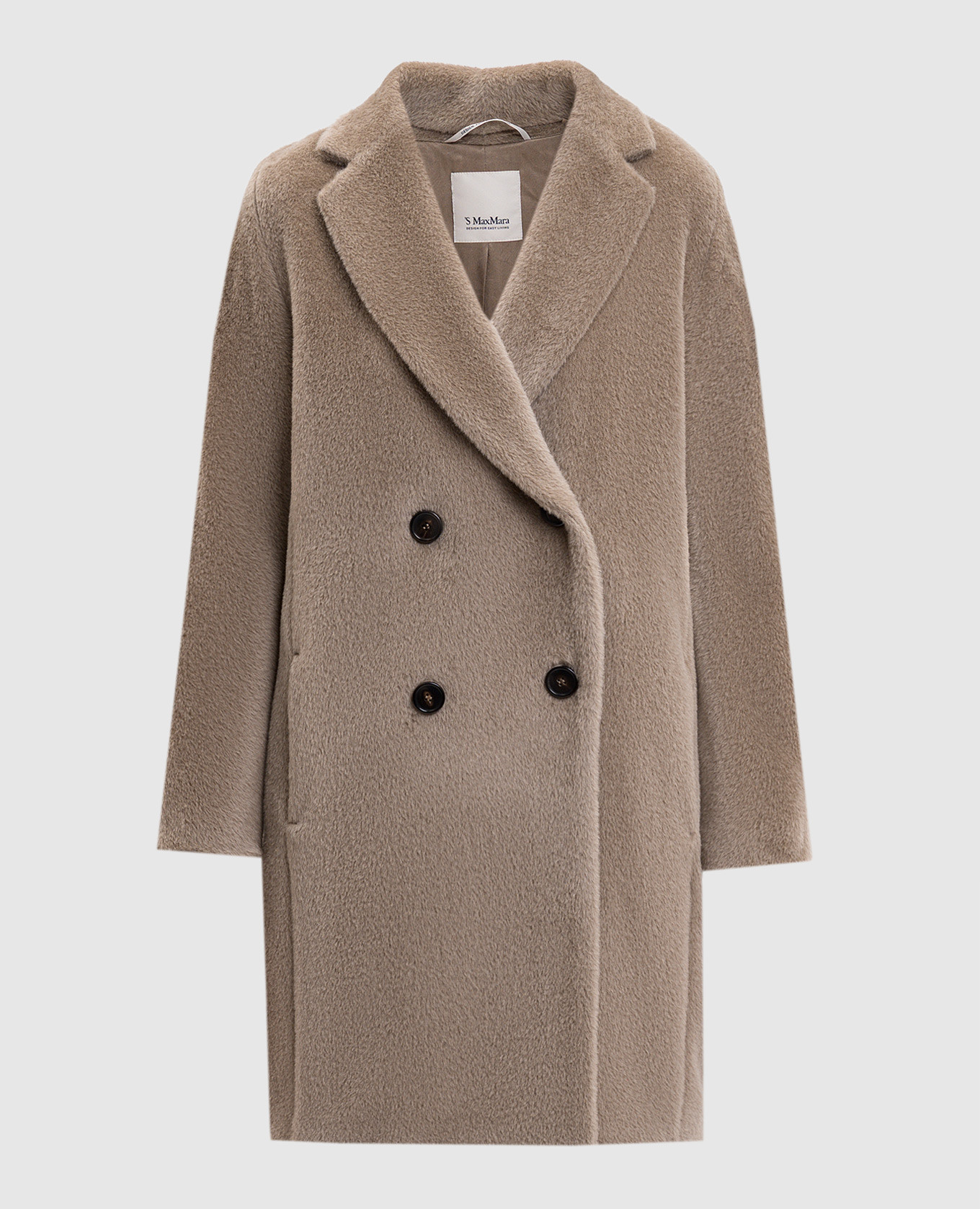 

Roseto beige double-breasted alpaca coat Max Mara