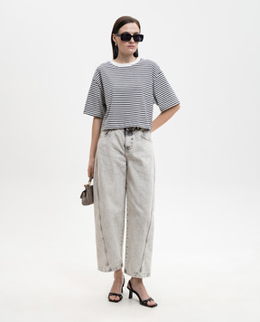 Solotre White striped T-shirt M1AB0056