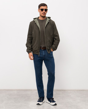 Stefano Ricci Green reversible jacket with wool and linen MDJ6200410PL001H