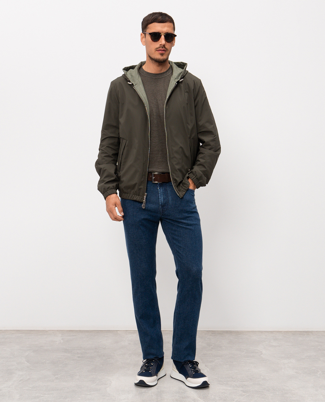 

Blue jeans with monogram logo Stefano Ricci