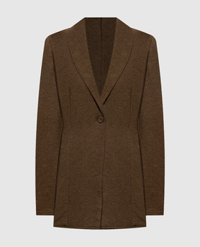 Ermanno Scervino Brown cashmere and silk jacket D492I750PHP