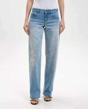 Victoria Beckham Blue jeans with logo patch 1126DJE007075A