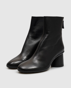 AGL Black leather ankle boots CURVY CURVYBOOTIE