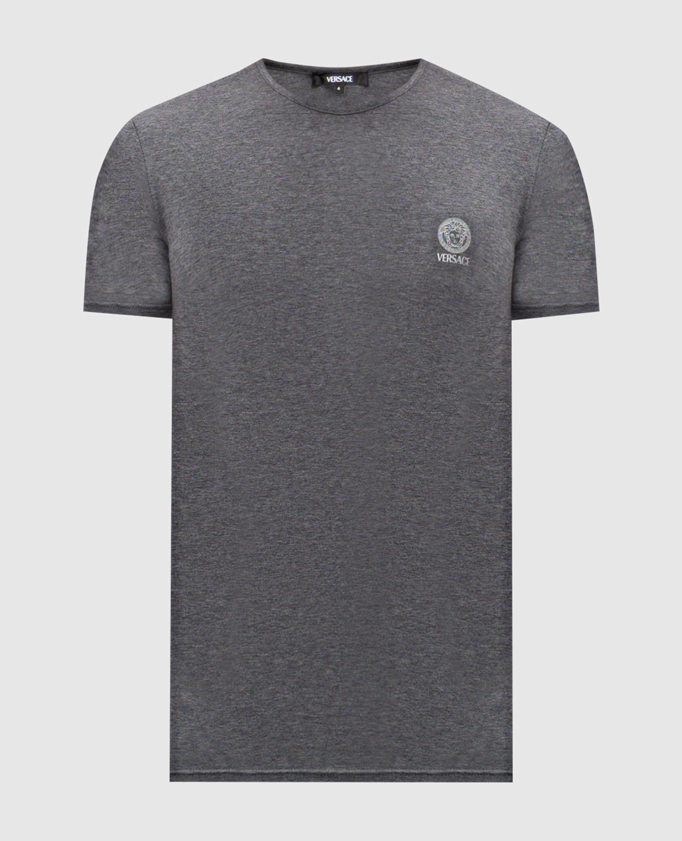 Grey melange T-shirt with Medusa emblem