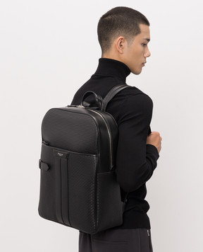 Serapian Black leather backpack SRSTSMLL739631ACG2