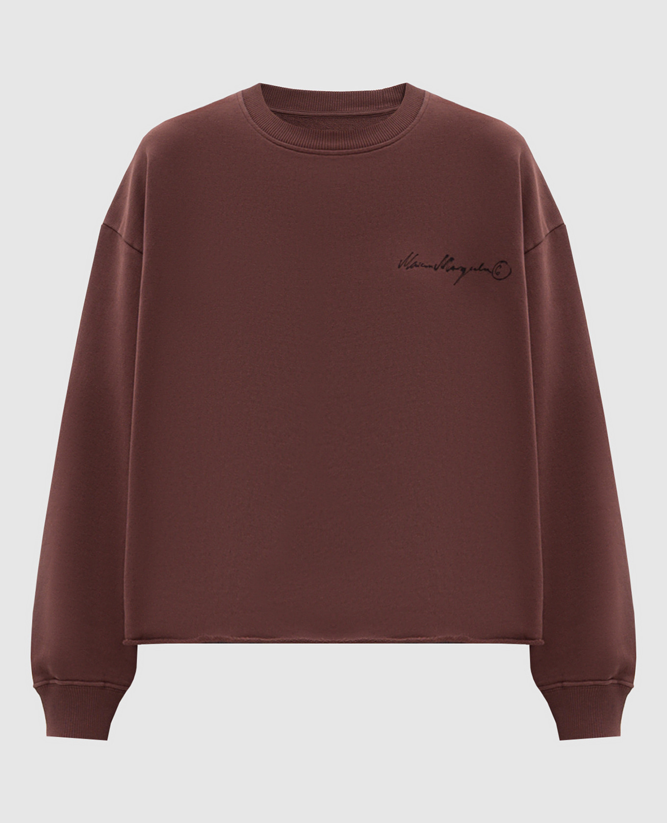 Brown sweatshirt with logo print